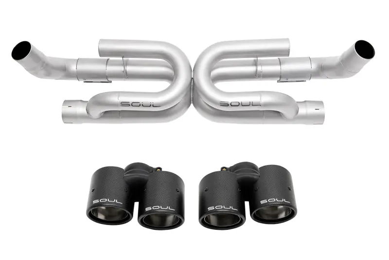 Soul 17-19 Porsche 991.2 Carrera (Non-Pse) Perf. Exhaust W/ Drone Tubes - Base - Cf Tips 1