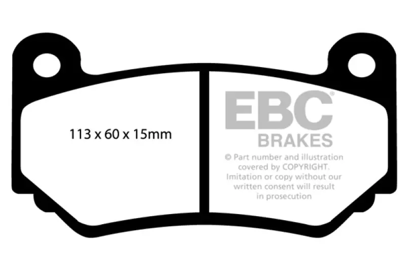 Ebc 08-11 Lotus Exige 1.8 Supercharged (240) Yellowstuff Front Brake Pads 1