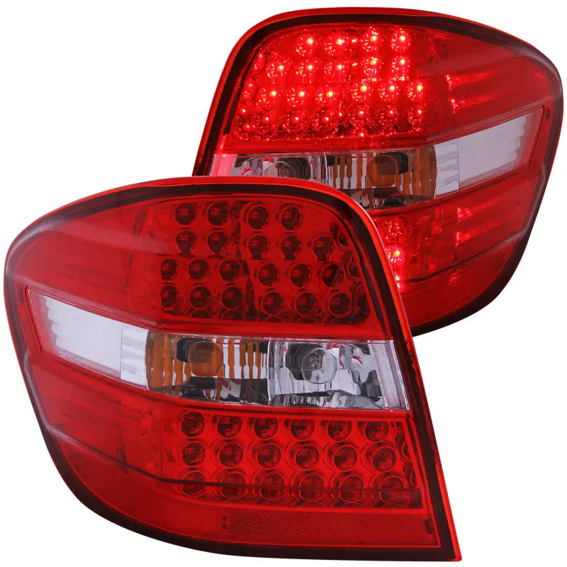 Anzo 2006-2007 Mercedes Benz M Class W164 Led Taillights Red/Clear 1