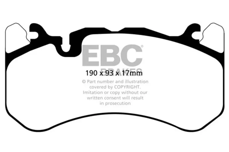 Ebc 13-14 Audi Rs7 4.0Tt (W/Cast Iron Rotors & Trapezoid Weights) Redstuff Front Brake Pads 1