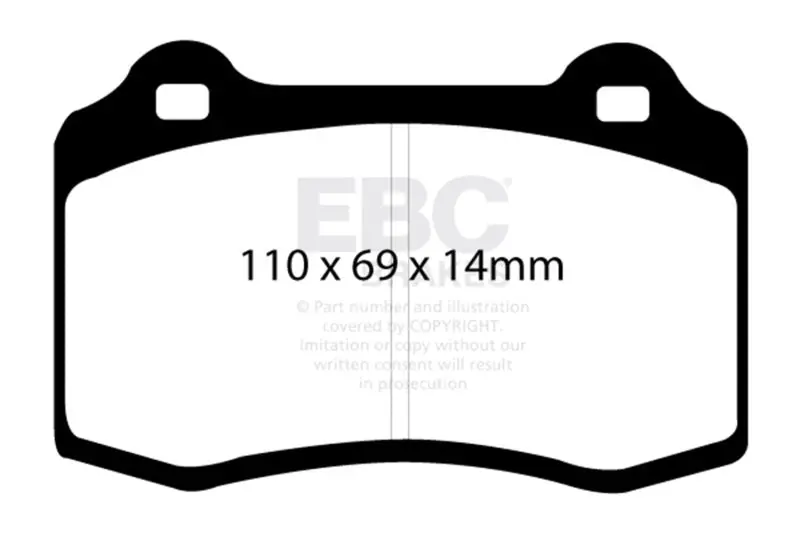Ebc 96-00 Lotus Esprit Turbo 2.0 Turbo Gt3 Bluestuff Front Brake Pads 1