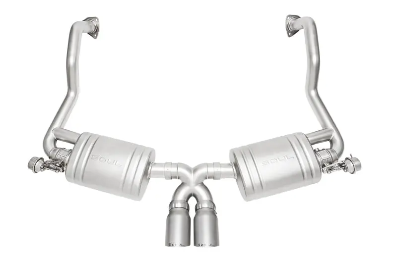 Soul 09-12 Porsche 987.2 Cayman / Boxster Valved Exhaust - Slash Cut Signature Satin Tips 1