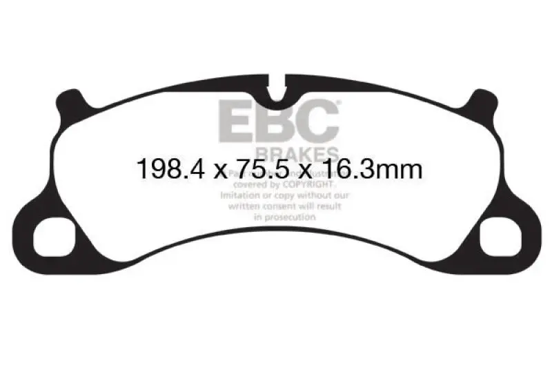 Ebc 12-15 Porsche 911 (991) (Cast Iron Rotor Only) 3.8 Carrera S Yellowstuff Front Brake Pads 1