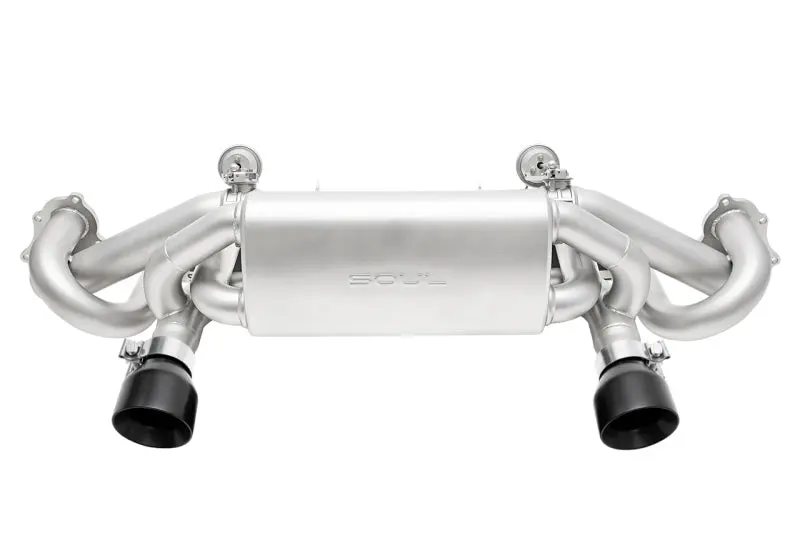 Soul 2020+ Porsche 718 Gt4 / Spyder / Gts 4.0L Valved Exhaust - Ceramic Blk Strght Cut Tips - No Vc 1