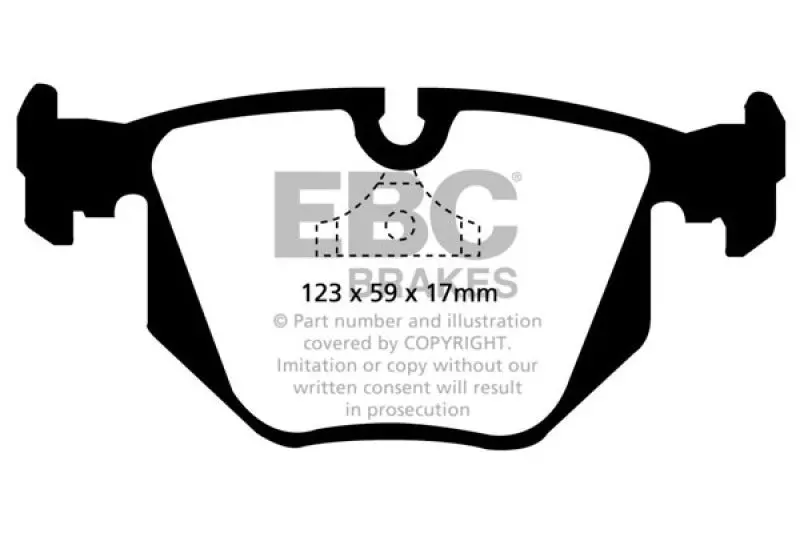 Ebc 94-96 Bmw 840 4.0 (E31) Greenstuff Rear Brake Pads 1
