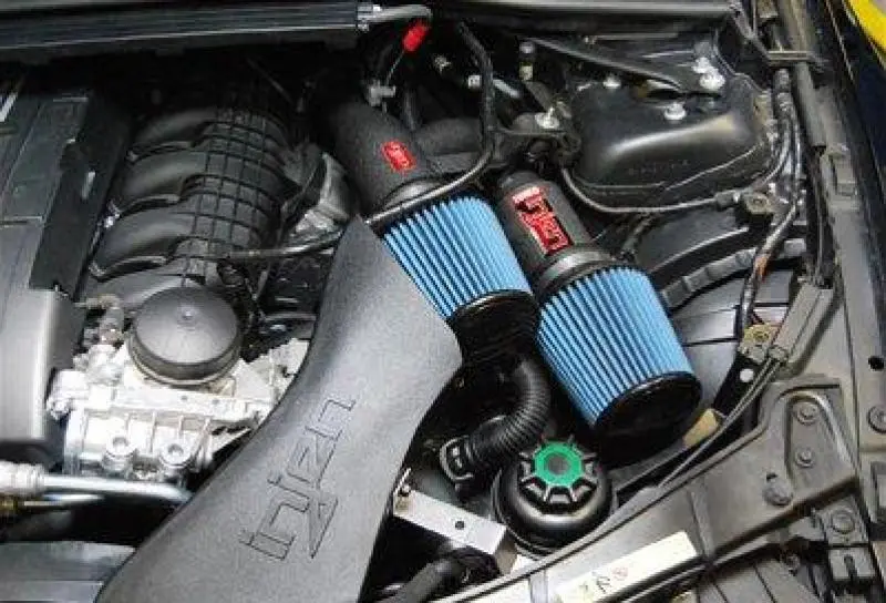Injen 07-09 335I E92 / 08-09 135I E82 3.0L L6 Twin Intake Wrinkle Black Short Ram Intake 1