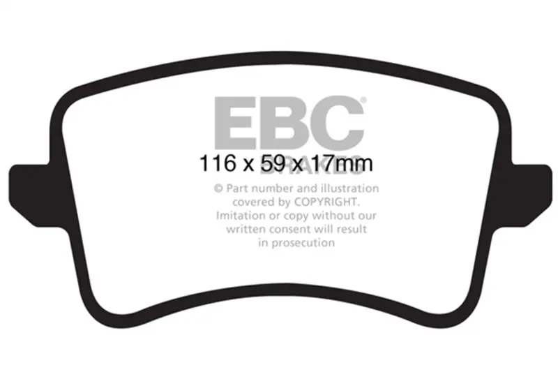 Ebc 09-11 Audi A4 2.0 Turbo Redstuff Rear Brake Pads 1