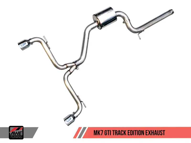 Awe Tuning Vw Mk7 Gti Track Edition Exhaust - Chrome Silver Tips 1