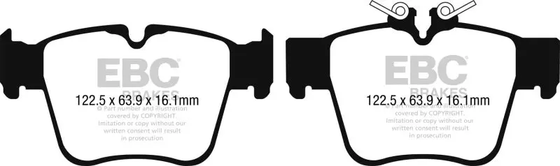 Ebc 2015+ Mercedes-Benz C300 (W205) 2.0L Turbo Amg Sport Pkg Redstuff Rear Brake Pads 1
