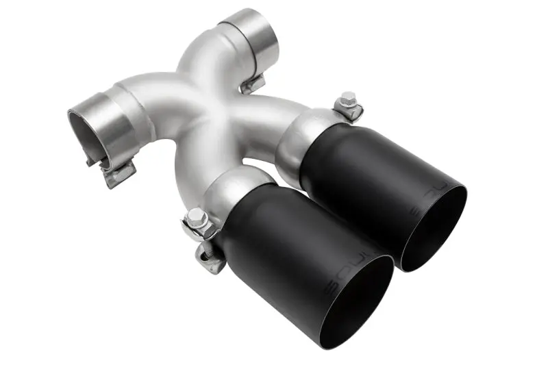 Soul 05-08 Porsche 987.1 Cayman / Boxster Bolt-On X-Pipe W/ Tips - Long Straight Satin Black Tips 1
