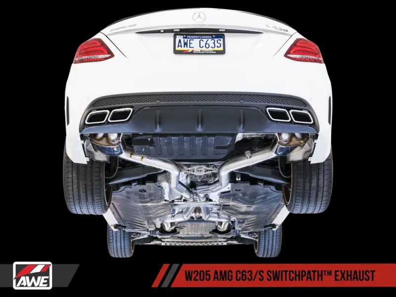 Awe Tuning Mercedes-Benz W205 Amg C63/S Sedan Switchpath Exhaust System - For Dpe Cars 1