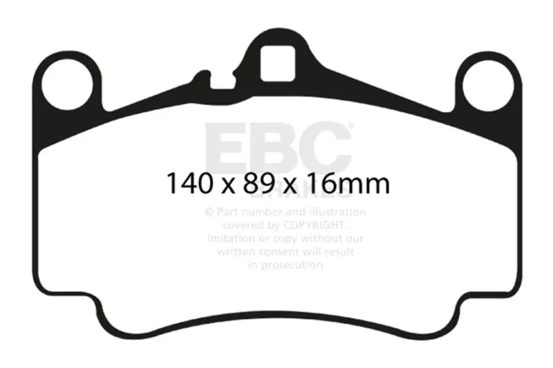 Ebc 03-05 Porsche 911 (996) (Cast Iron Rotor Only) 3.6 Carrera 4S Bluestuff Front Brake Pads 1