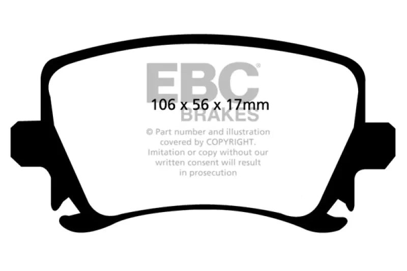 Ebc 06-13 Audi A3 2.0 Turbo (Girling Rear Caliper) Greenstuff Rear Brake Pads 1