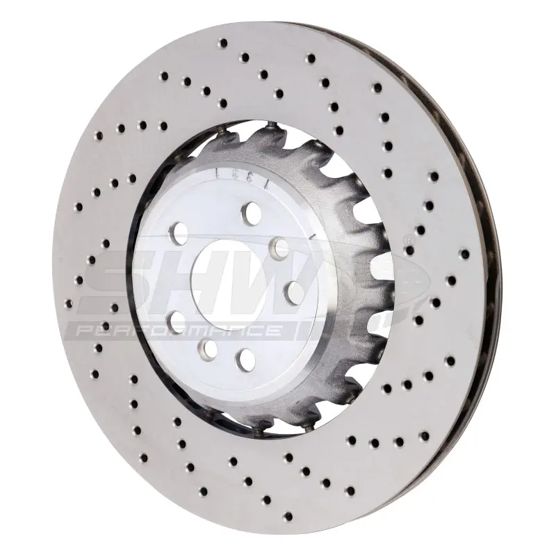 Shw 2020 Bmw X5 M 4.4L Right Rear Cross-Drilled Lightweight Brake Rotor (34208074286) 1