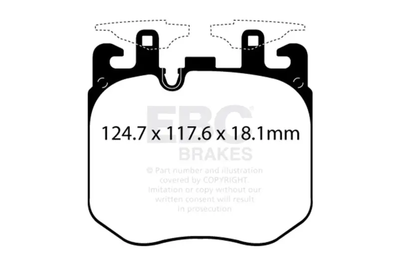 Ebc 2019+ Bmw X7 Bluestuff Front Brake Pads 1