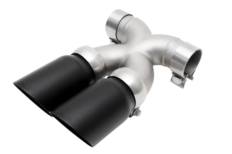 Soul 13-16 Porsche 987.2 / 981 Cayman / Boxster Bolt-On X-Pipe W/ Tips - Slash Cut Satin Black Tips 1