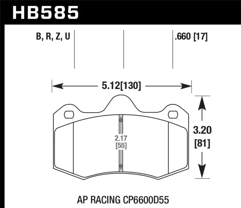 Hawk 12-14 Mclaren Mp4-12C Hps 5.0 Front Brake Pads 1