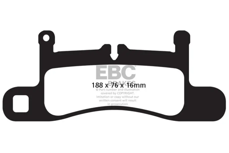 Ebc 12-15 Porsche 911 (991) (Cast Iron Rotor Only) 3.4 Carrera Yellowstuff Rear Brake Pads 1