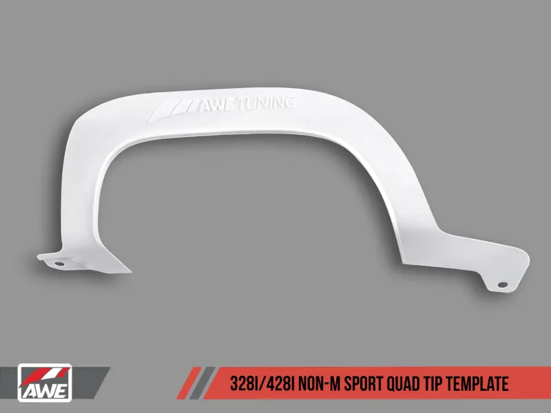 Awe Tuning Bmw F3x 328I/428I Non-M Sport Quad Tip Marking Template 1