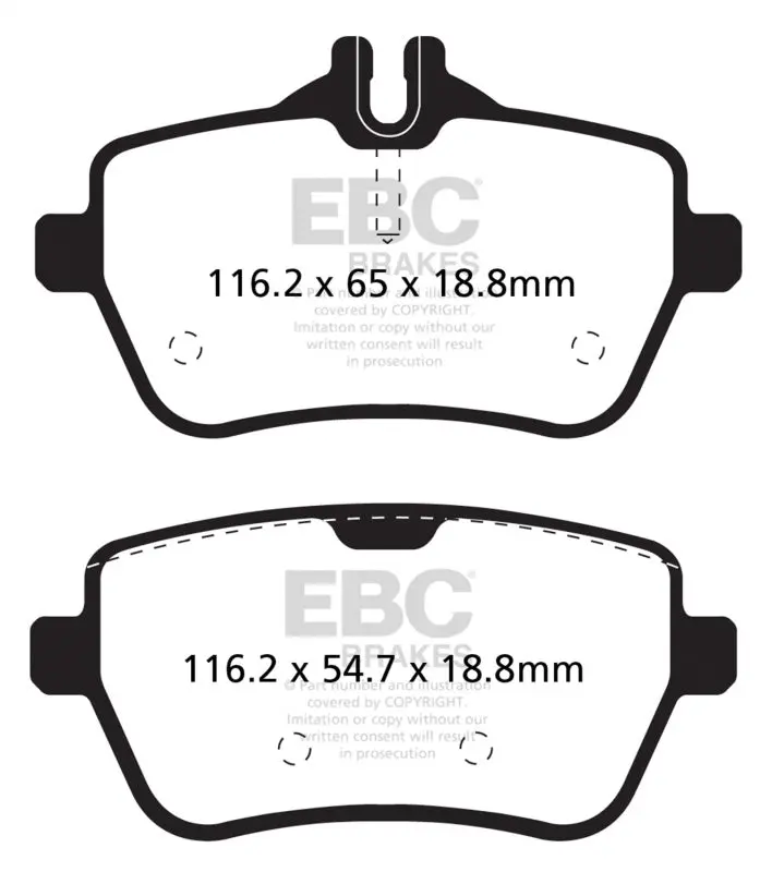 Ebc 14+ Mercedes-Benz S550 4.7 Twin Turbo Yellowstuff Rear Brake Pads 1