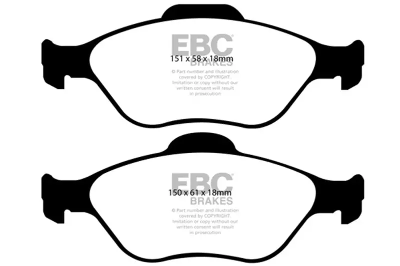 Ebc 08+ Lotus 2-Eleven 1.8 Supercharged Greenstuff Front Brake Pads 1