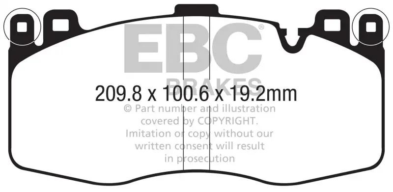 Ebc 15-19 Bmw X5m 4.4Tt (F85) Redstuff Front Brake Pads 1
