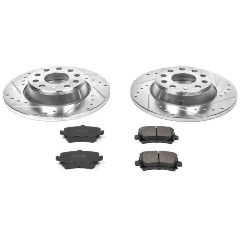 Power Stop 06-09 Audi A3 Rear Z23 Evolution Sport Brake Kit 1