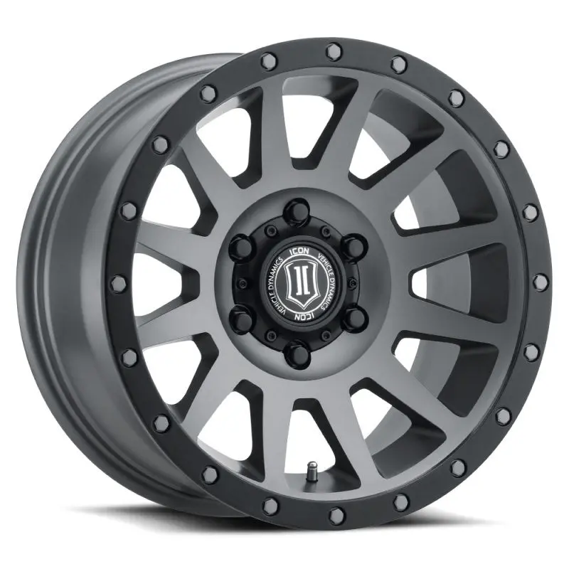 Icon Compression 18X9 5X5 -12Mm Offset 4.5In Bs Titanium Wheel 1