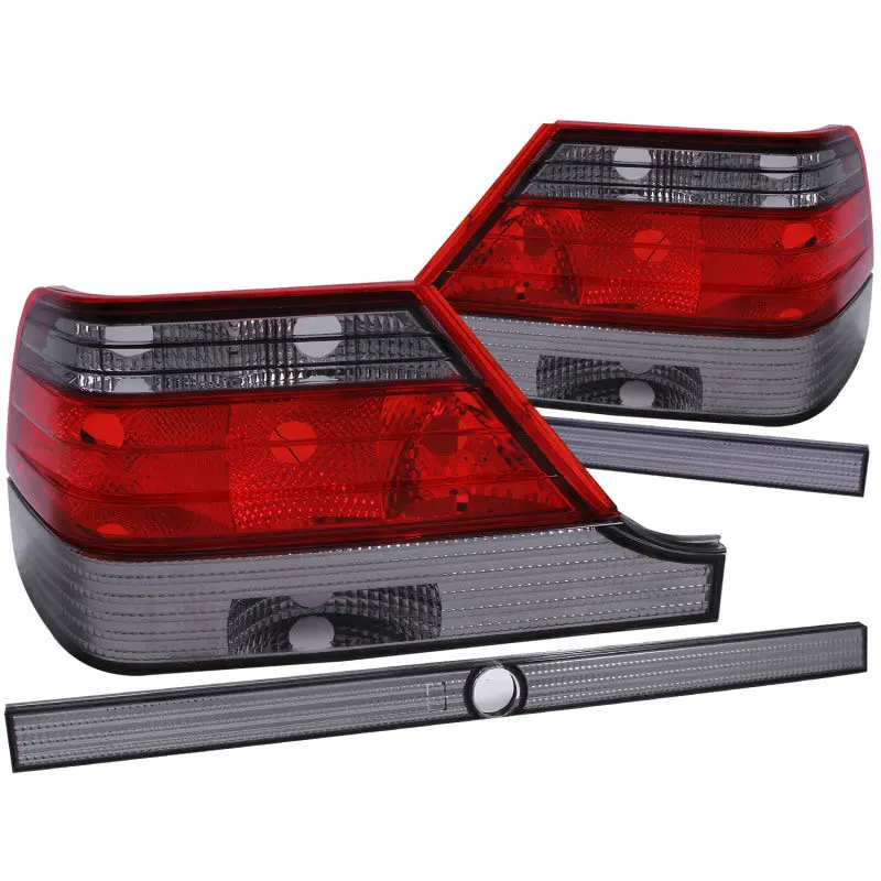 Anzo 1995-1999 Mercedes Benz S Class W140 Taillights Red/Smoke 1