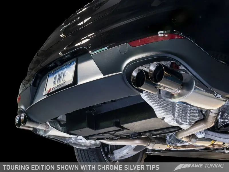 Awe Tuning Panamera 2/4 Touring Edition Exhaust (2014+) - W/Chrome Silver Tips 1
