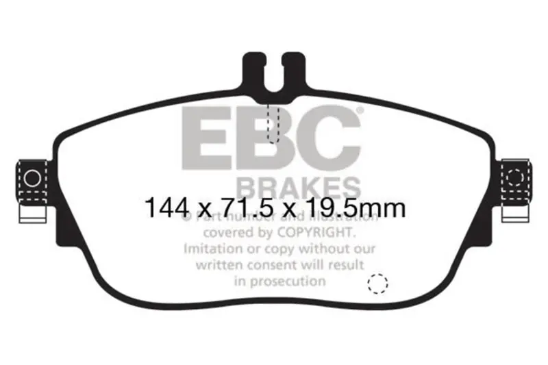 Ebc 13+ Mercedes-Benz Cla250 2.0 Turbo Ultimax2 Front Brake Pads 1