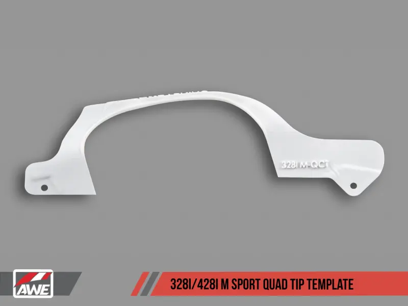 Awe Tuning Bmw F3x 328I M Sport Quad Tip Marking Template 1