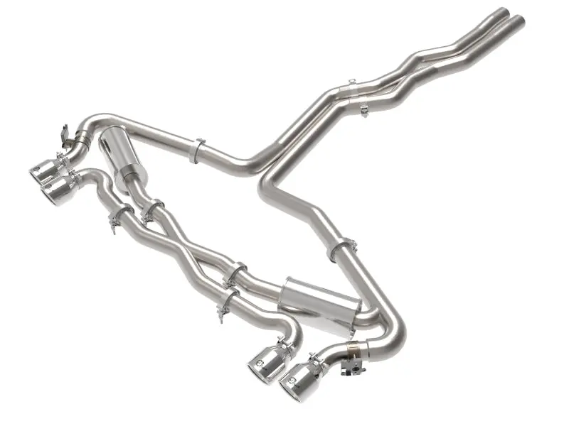 Afe 20-22 Audi Rs6 Avant V8 4L(Tt) Mach Force-Xp 3In To 2.5In 304 Ss Cat-Back Exhaust W/Polished Tip 1