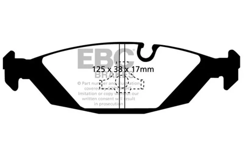 Ebc 87-88 Bmw M5 3.5 (E28) Redstuff Rear Brake Pads 1