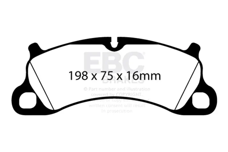 Ebc 12-15 Porsche 911 (991) Carrera S 3.8L (Cast Iron Rotor Only) Bluestuff Front Brake Pads 1