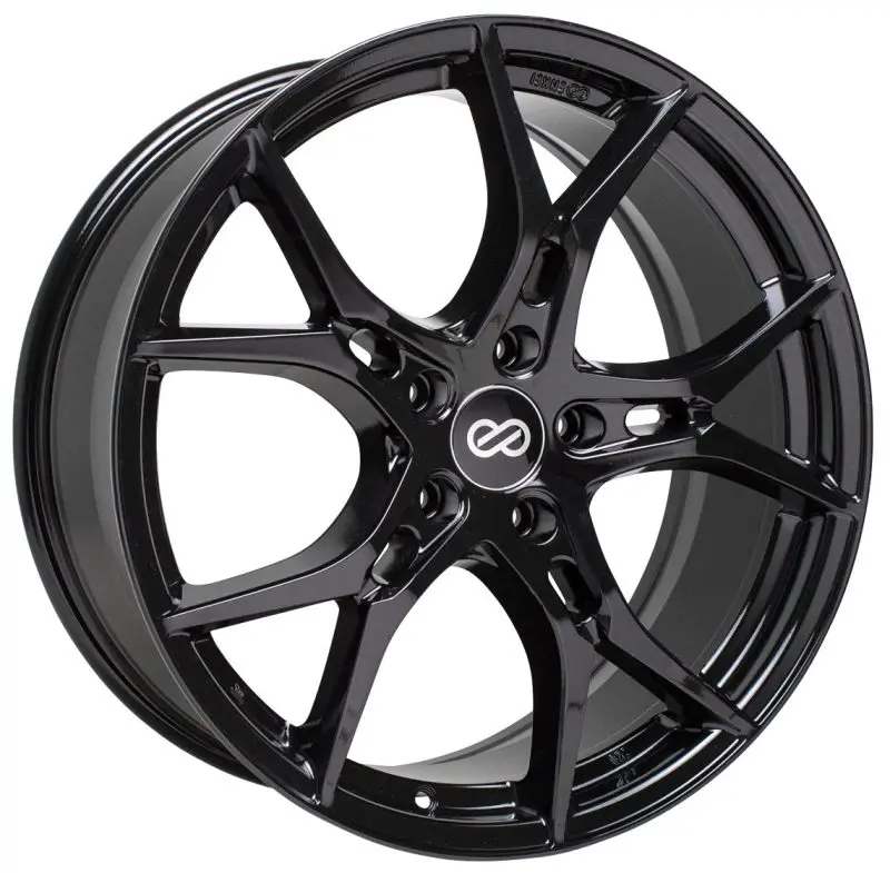 Enkei Vulcan 18X8 45Mm Offset 5X112 Bolt 72.6Mm Bore Gloss Black Wheel 1