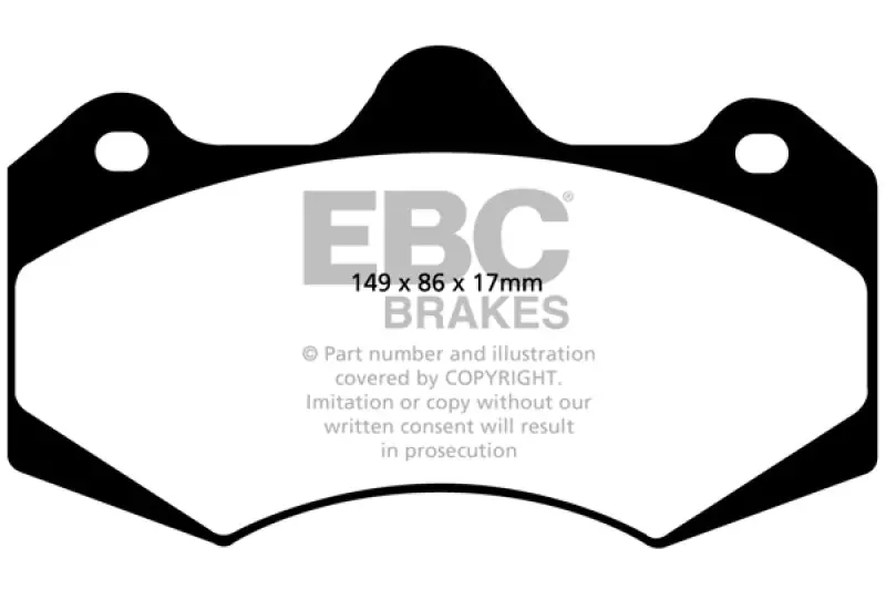 Ebc 05-08 Morgan Aero 8 4.4 Redstuff Front Brake Pads 1