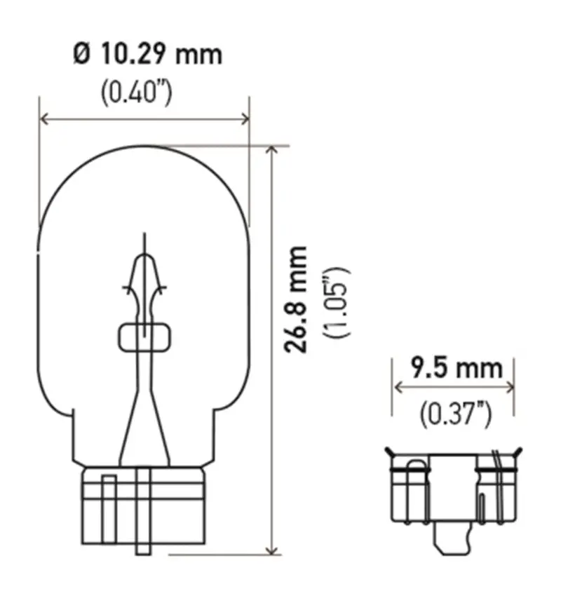 Hella Bulb 2825 12V 5W 4Cp W2.1X9.5D T3.25 1