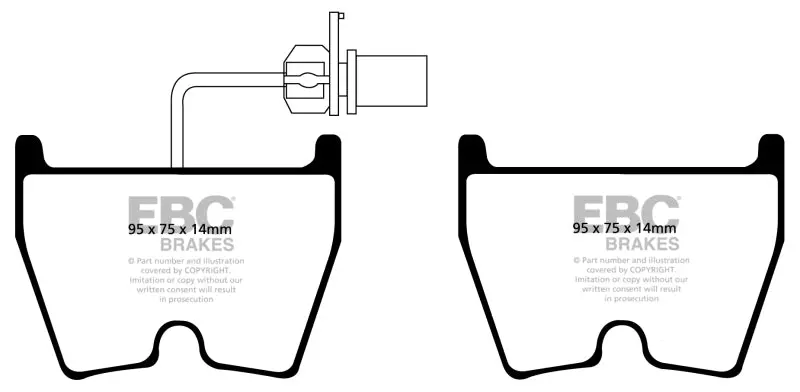 Ebc 17-18 Audi  Rs3 Redstuff Front Brake Pads 1