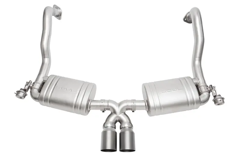 Soul 13-16 Porsche 981 Cayman / Boxster Valved Exhaust - Straight Cut Titanium Tips 1