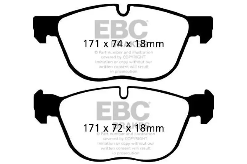 Ebc 07-10 Bmw X5 3.0 Yellowstuff Front Brake Pads 1