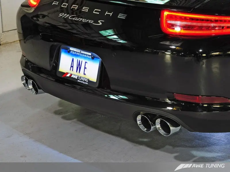 Awe Tuning Porsche 991 Switchpath Exhaust For Non-Pse Cars Chrome Silver Tips 1