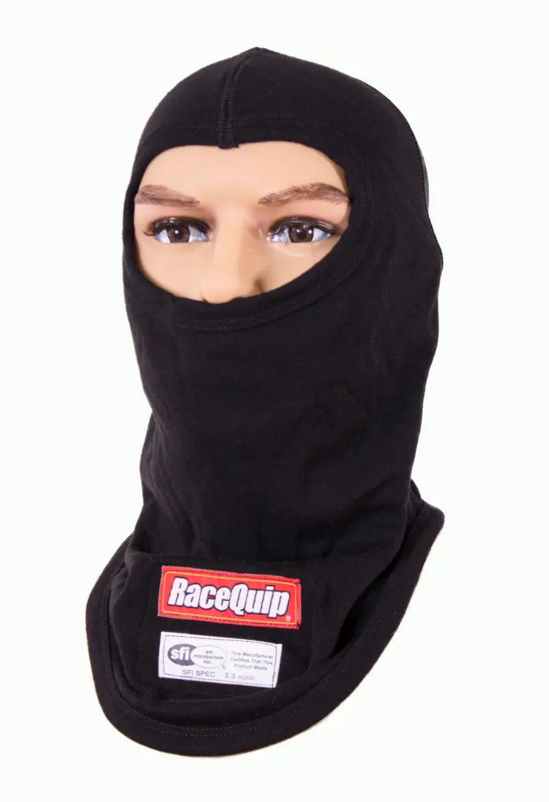 Racequip Black Sfi 3.3 Fr Single Layer Hood Jr. 1