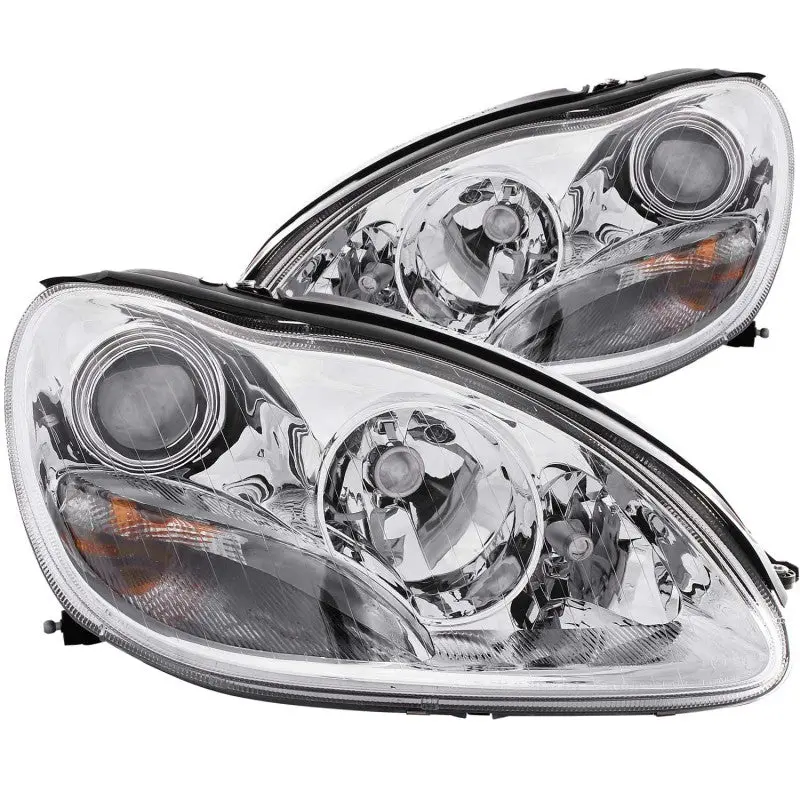 Anzo 2000-2005 Mercedes Benz S Class W220 Projector Headlights Chrome 1