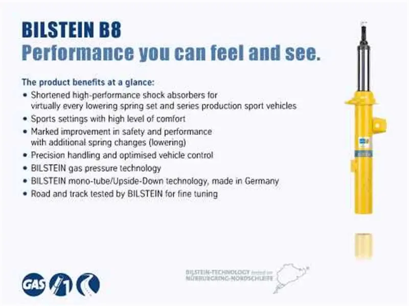 Bilstein B8 (Sp) 06-11 Bmw 323I/05-10 325I/07-12 328I/335I Front Right 36Mm Monotube Strut Assembly 1
