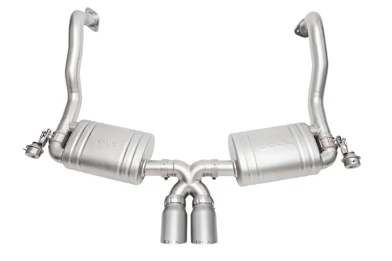 Soul 15-16 Porsche 981 Gt4 / Spyder Performance Exhaust - Slash Cut Signature Satin Tips 1