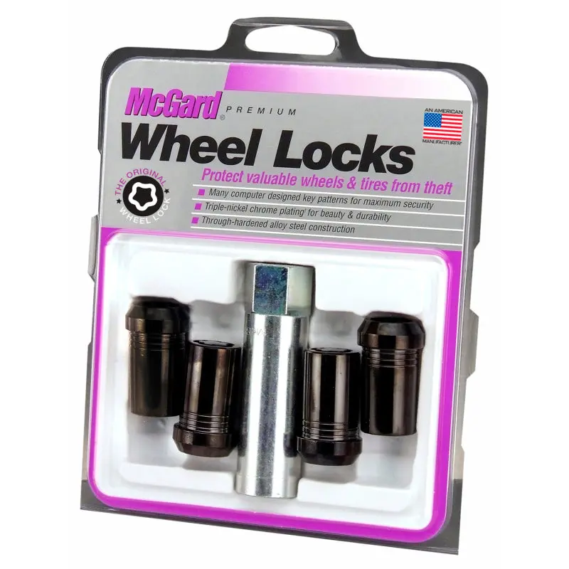 Mcgard Wheel Lock Nut Set - 4Pk. (Tuner / Cone Seat) M14x1.5 / 1In. Hex / 1.935In. Length - Black 1