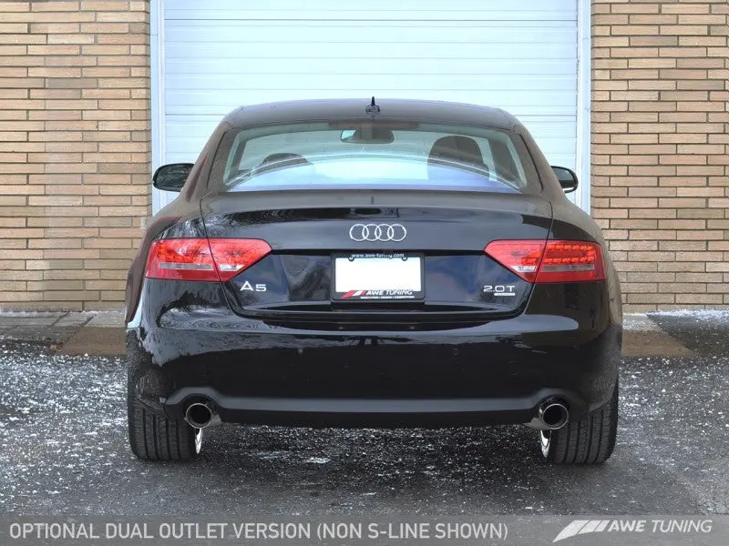 Awe Tuning Audi B8 A5 2.0T Touring Edition Exhaust - Dual Outlet Polished Silver Tips 1