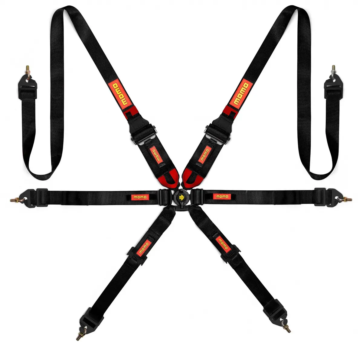 Momo 6-Point Fia 8853-2016 Fhr Racing Harness Black 1