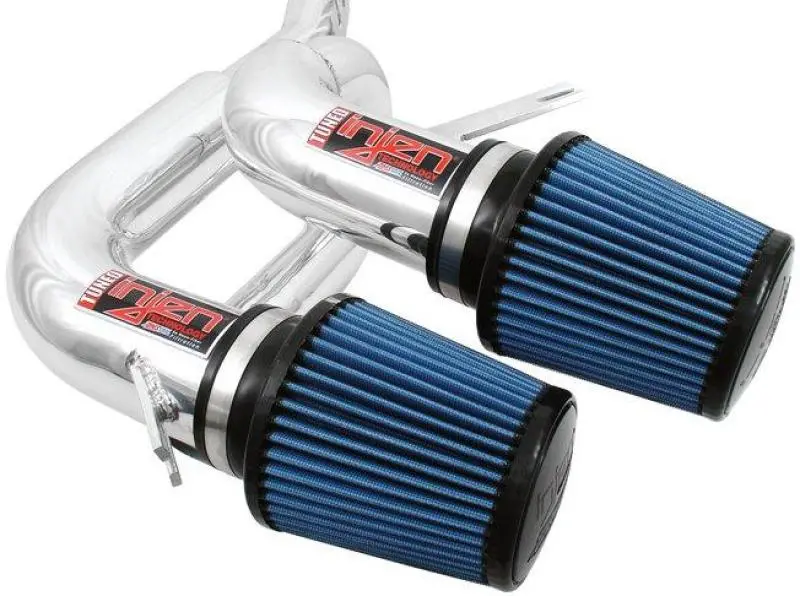Injen 08-09 535I E60 3.0L L6 Twin Intake & Amsoil Filters Polished Short Ram Intake 1